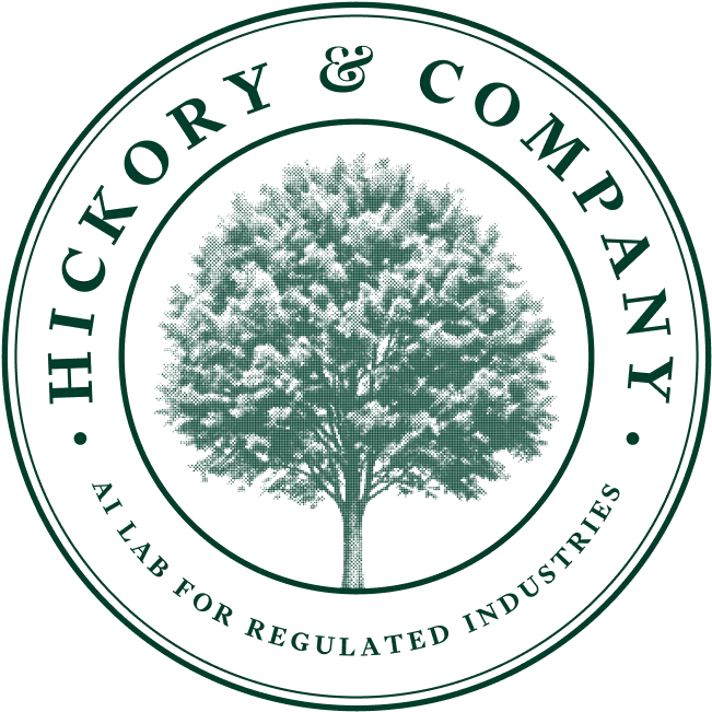 Hickory & Company seal — AI lab for regulated industries
